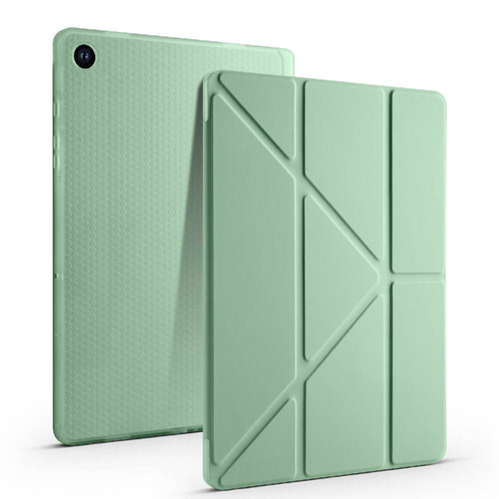 Galaxy Tab A9 Uyumlu Kılıf Zore Tri Folding Kalem Bölmeli Standlı Kılıf