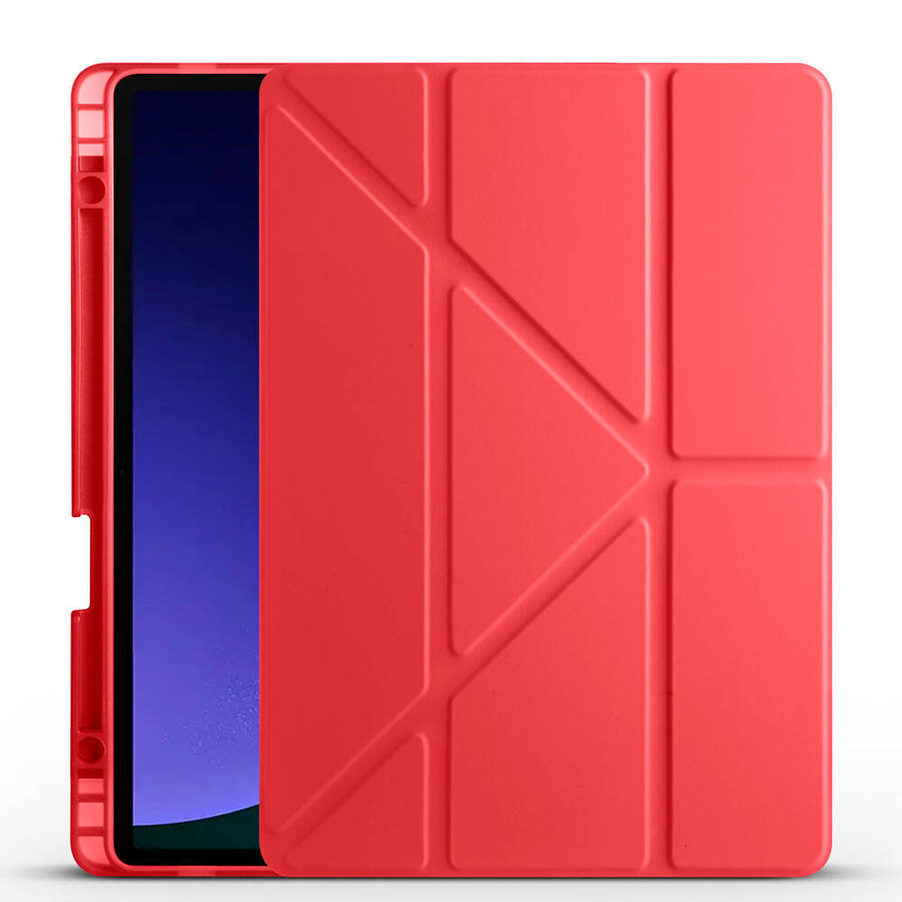 Galaxy Tab S9 Uyumlu Kılıf Zore Tri Folding Kalem Bölmeli Standlı Kılıf