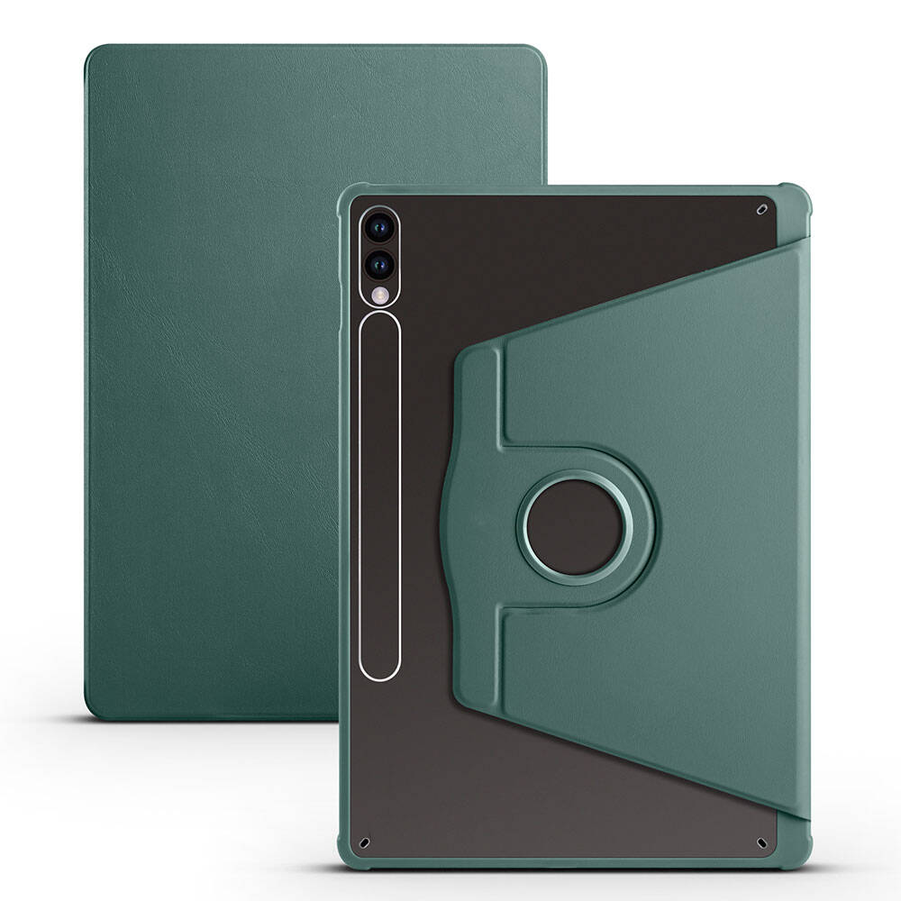 Galaxy Tab S9 Plus Uyumlu Kılıf Zore Termik Kalem Bölmeli Dönebilen Standlı Kılıf