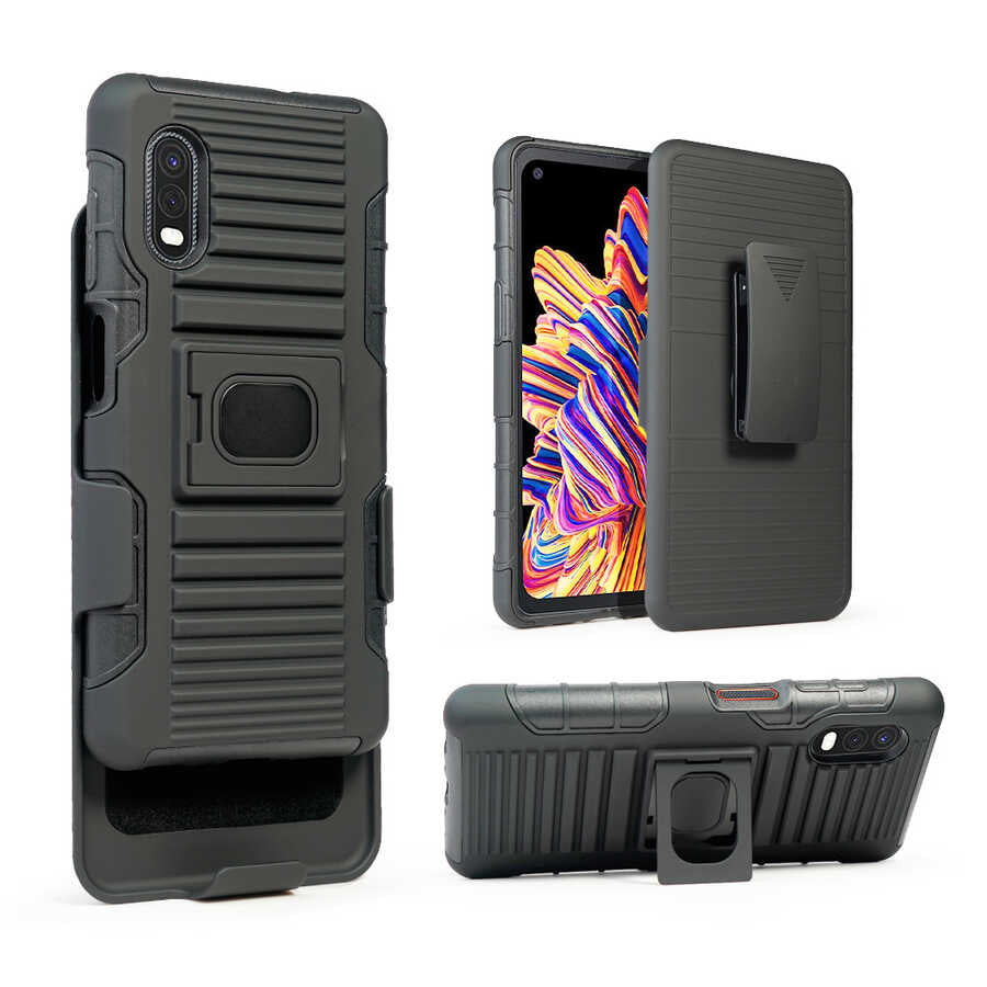 Galaxy XCover Pro Uyumlu Kılıf Zore Double Clip Kapak