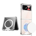 Galaxy Z Flip 4 Uyumlu Kılıf Wireless Şarj Özellikli Airbagli Zore Kıpta Anti Shock M-safe Kapak