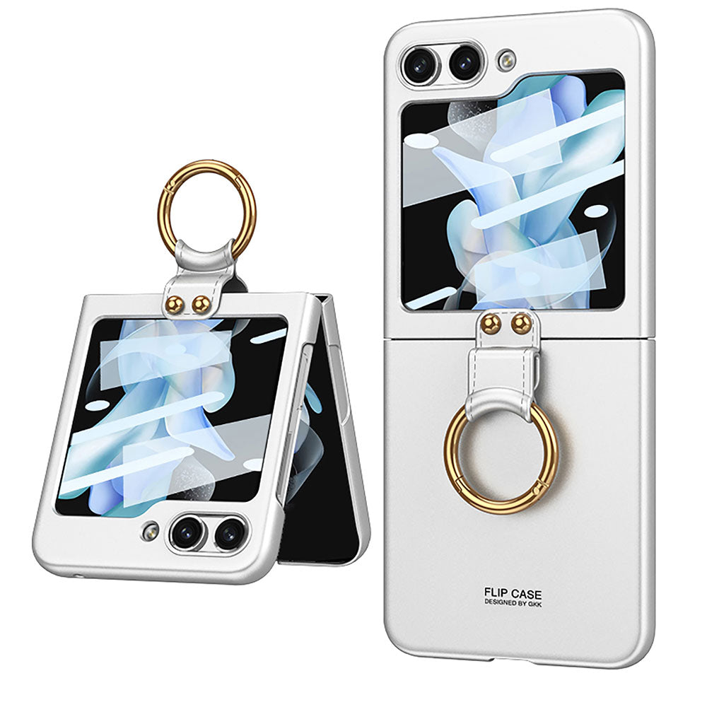 Galaxy Z Flip 5 Uyumlu Kılıf Zore Kıpta Yüzüklü Flip Sert Kapak