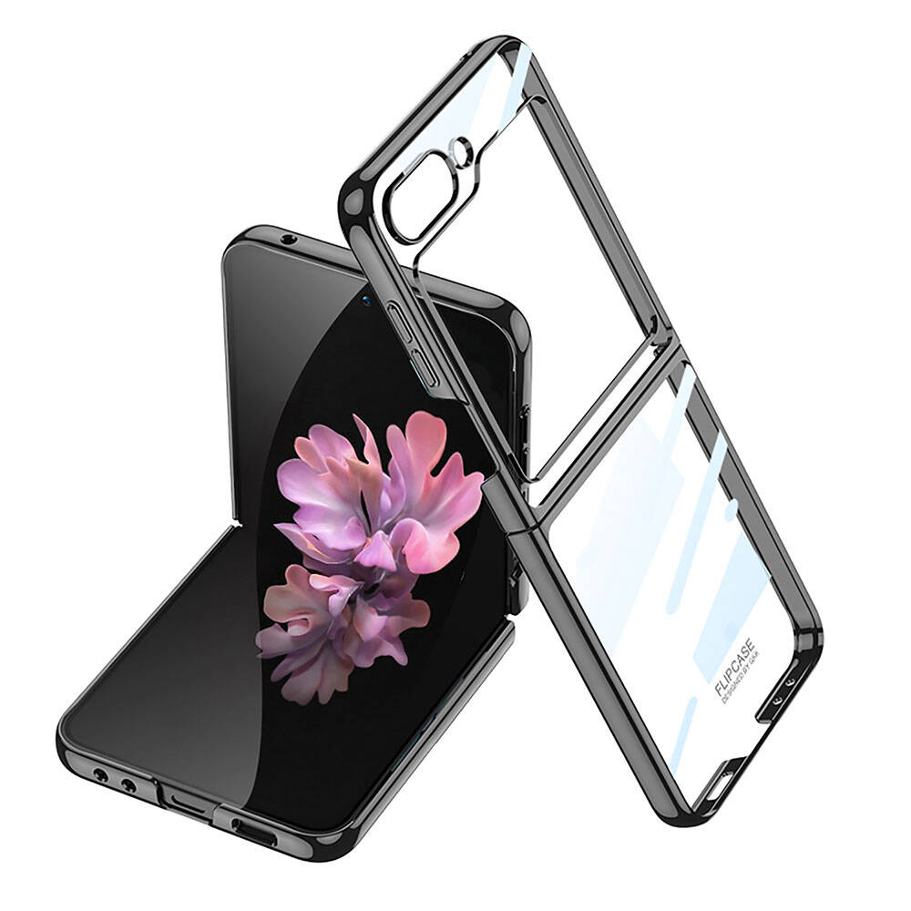 Galaxy Z Flip 6 Uyumlu Kılıf Zore Full Camlı Kıpta Kapak