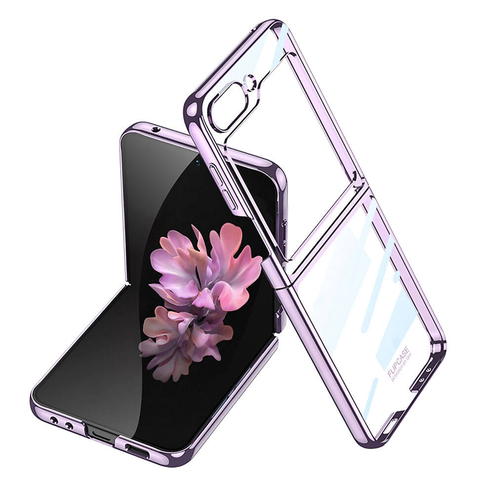 Galaxy Z Flip 6 Uyumlu Kılıf Zore Full Camlı Kıpta Kapak