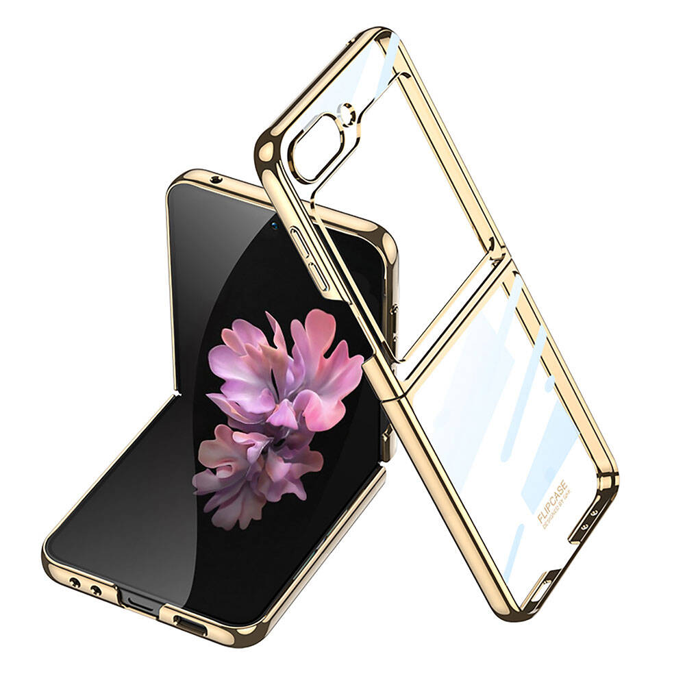 Galaxy Z Flip 6 Uyumlu Kılıf Zore Full Camlı Kıpta Kapak