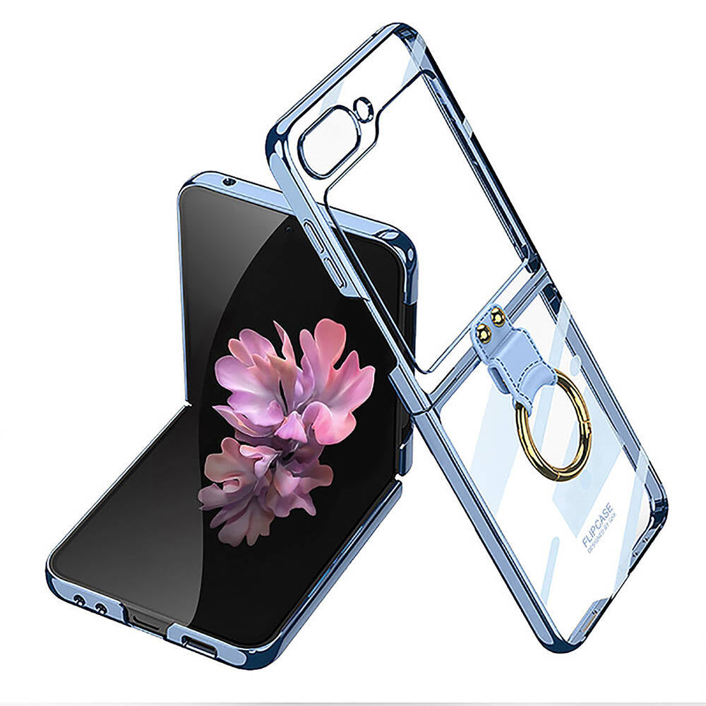 Galaxy Z Flip 6 Uyumlu Kılıf Zore Yüzüklü Kıpta Kapak
