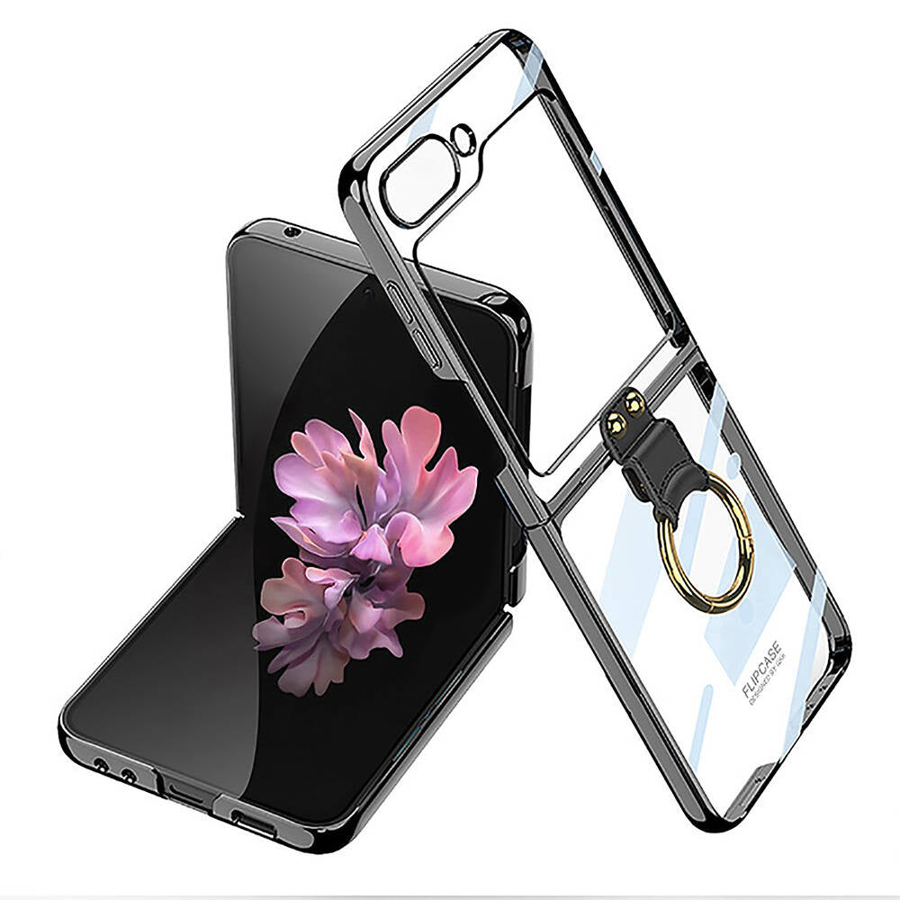 Galaxy Z Flip 6 Uyumlu Kılıf Zore Yüzüklü Kıpta Kapak