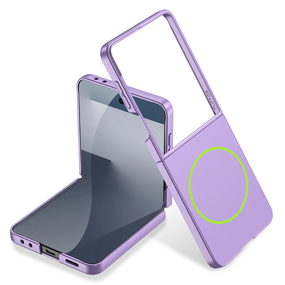 Galaxy Z Flip 7 Uyumlu Kılıf Wireless Şarj Özellikli Zore Kıpta M-safe Kapak