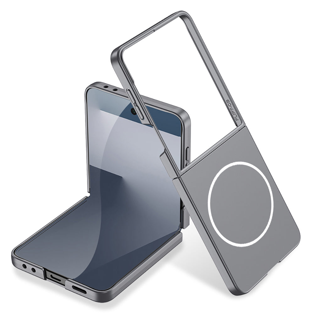 Galaxy Z Flip 7 Uyumlu Kılıf Wireless Şarj Özellikli Zore Kıpta M-safe Kapak