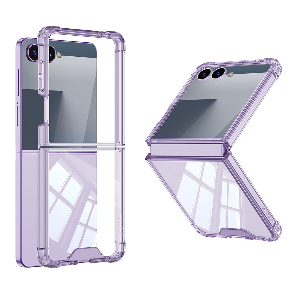 Galaxy Z Flip 7 Uyumlu Kılıf Zore Full Camlı Kıpta Kapak