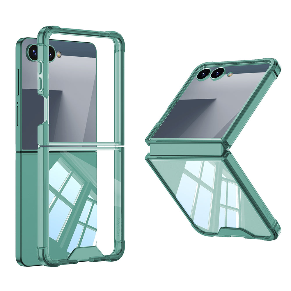 Galaxy Z Flip 7 Uyumlu Kılıf Zore Full Camlı Kıpta Kapak