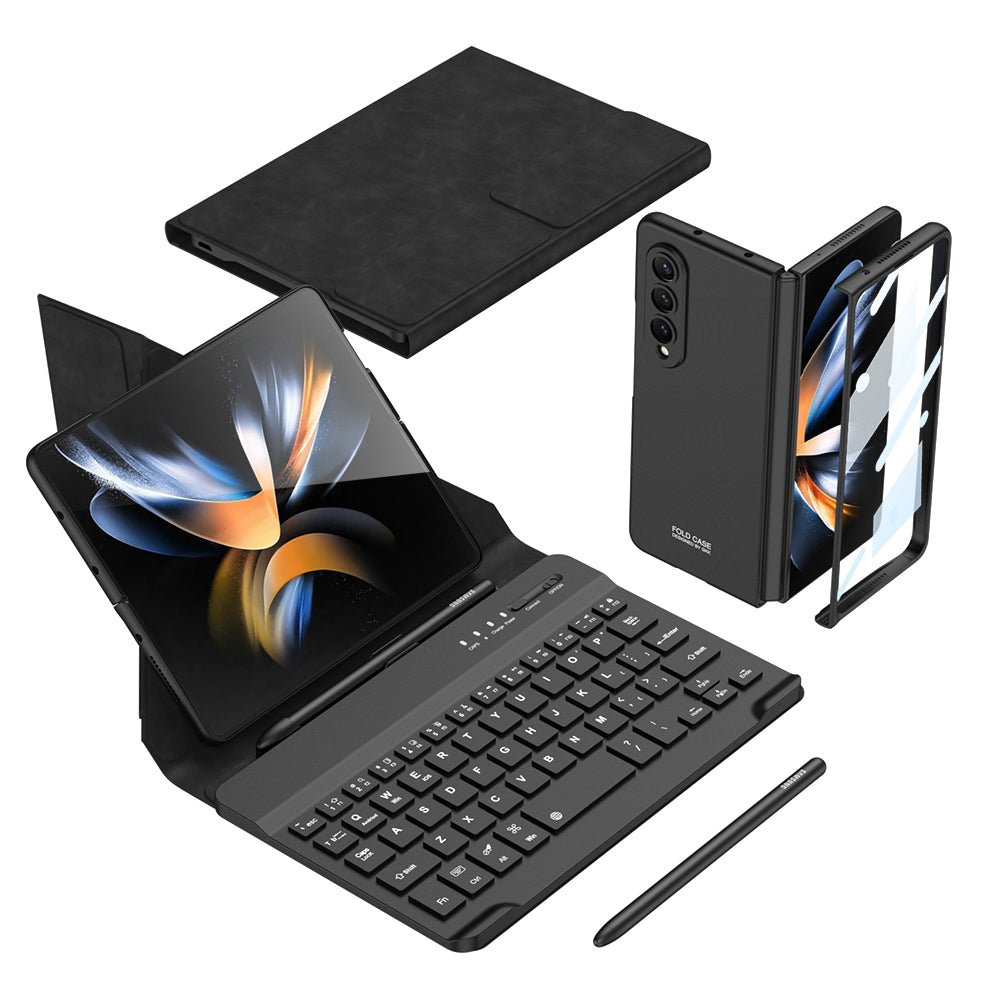 Galaxy Z Fold 4 Uyumlu Kılıf Standlı Bluetooth Klavyeli Zore Kıpta Keyboard Set Kılıf