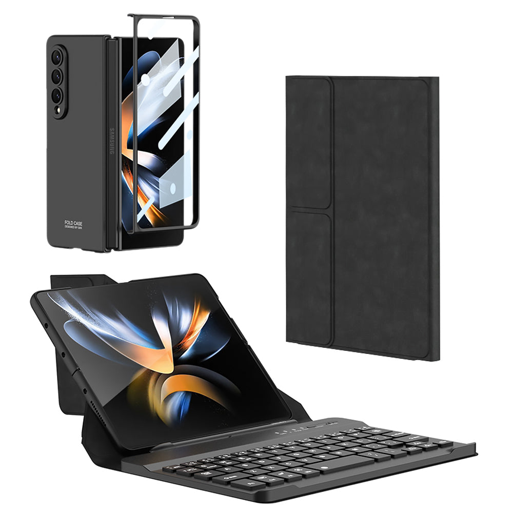 Galaxy Z Fold 4 Uyumlu Kılıf Standlı Bluetooth Klavyeli Zore Kıpta Keyboard Set Kılıf