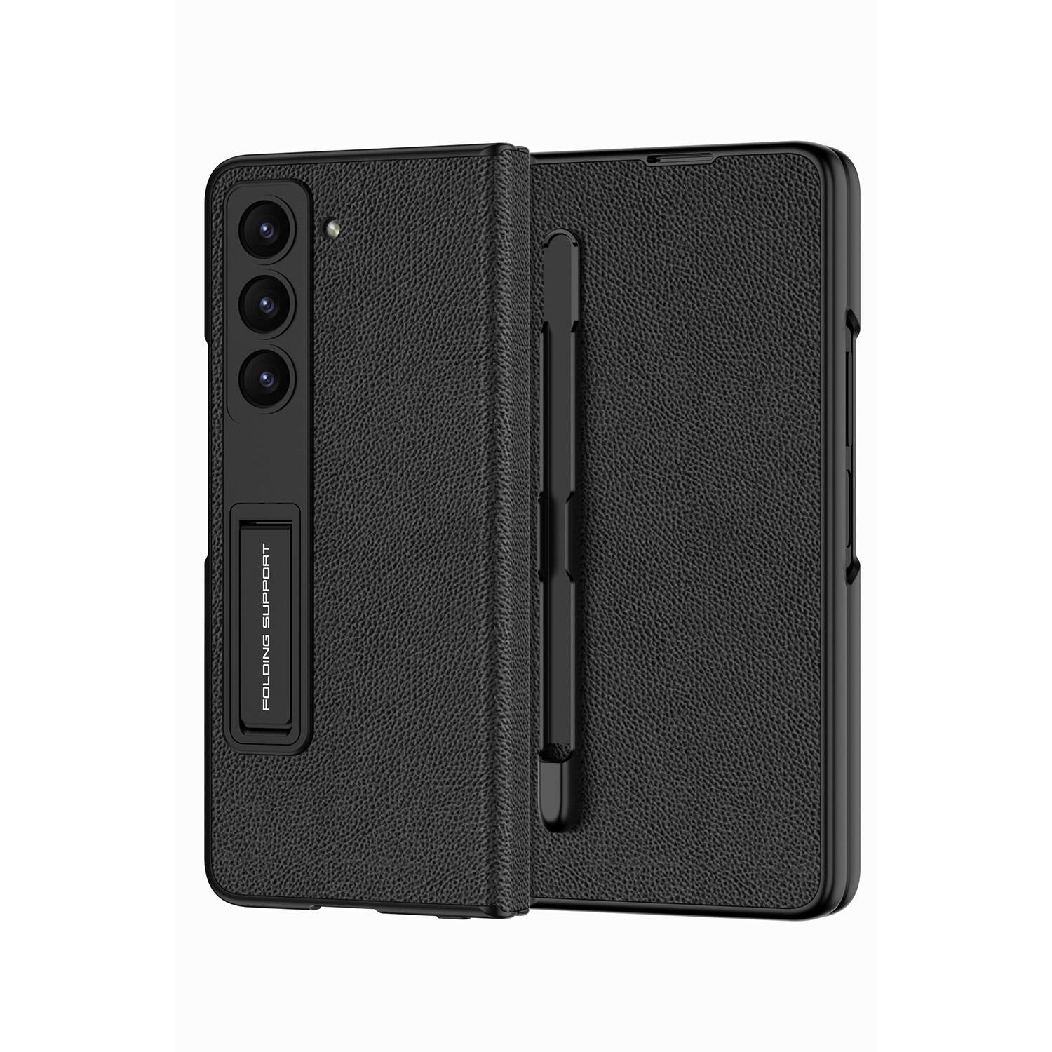 Galaxy Z Fold 5 Uyumlu Kılıf Zore Kalem Bölmeli Droga Kapak