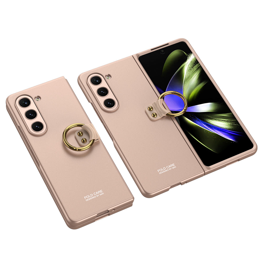 Galaxy Z Fold 5 Uyumlu Kılıf Zore Kıpta Yüzüklü Flip Sert Kapak