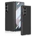 Galaxy Z Fold 6 Uyumlu Kılıf Karbon Fiber Tasarımlı Titanyum Metal Zore Kıpta Caz Kapak