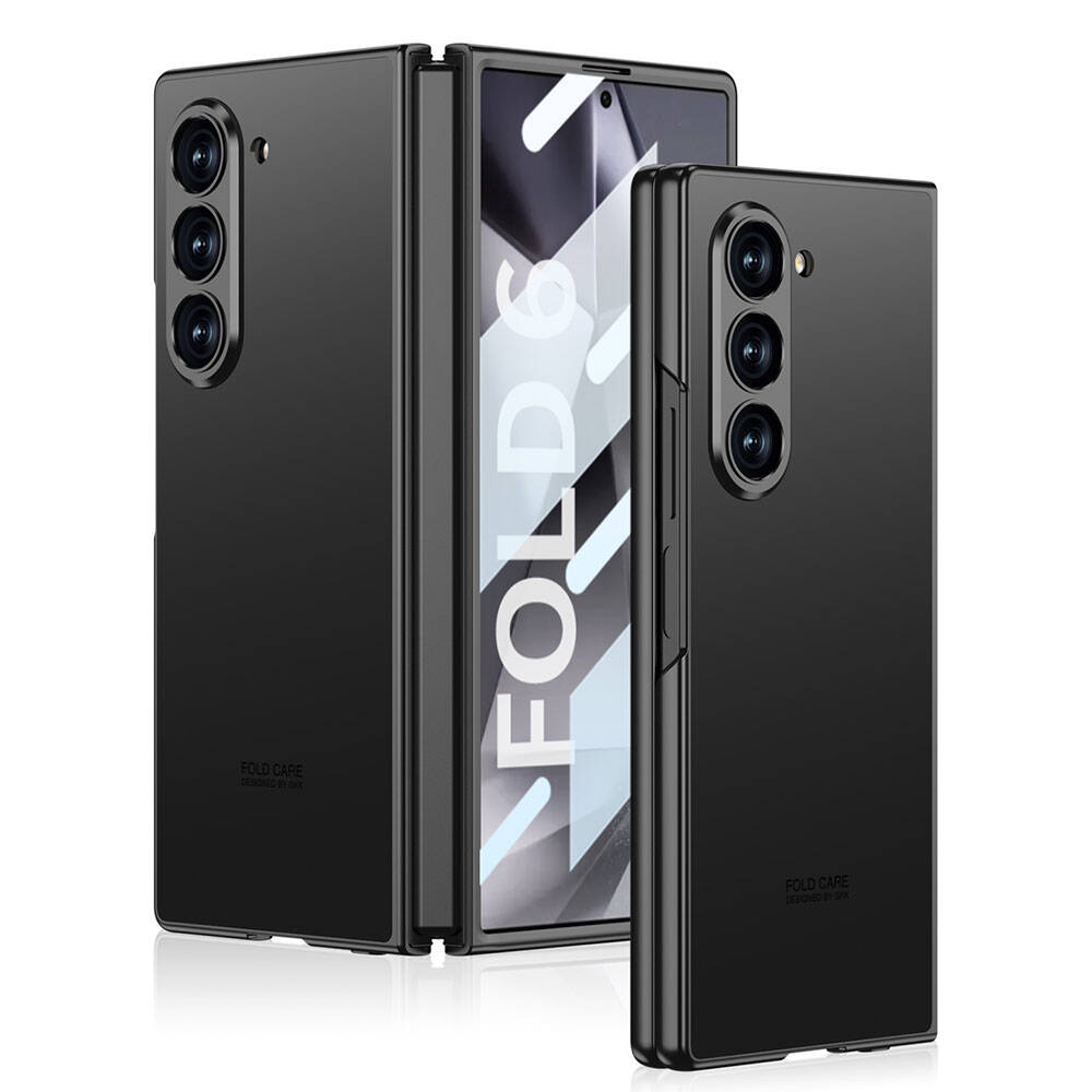 Galaxy Z Fold 6 Uyumlu Kılıf Titanyum Metal Tasarımlı Zore Kıpta Caz Kapak