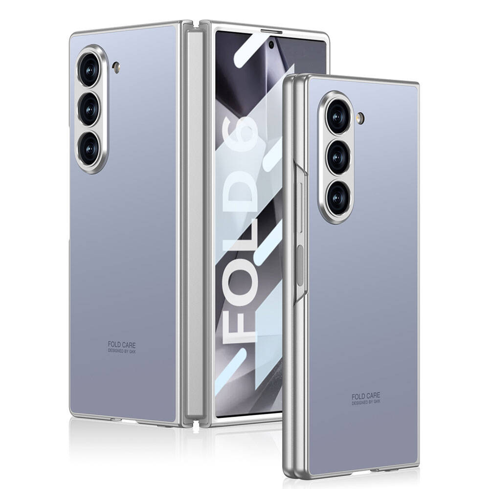 Galaxy Z Fold 6 Uyumlu Kılıf Titanyum Metal Tasarımlı Zore Kıpta Caz Kapak