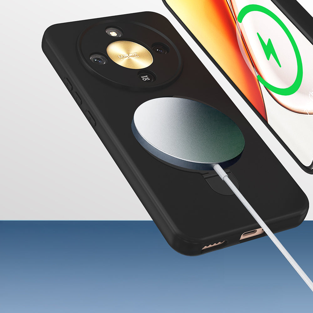 Honor X9D Uyumlu Kılıf M-safe Şarj Özellikli Standlı Zore Samara Kapak