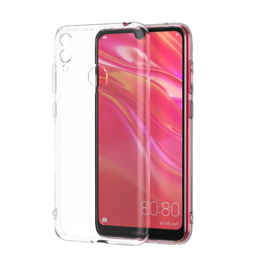 Huawei Y7 Prime 2019 Uyumlu Kılıf Zore Kamera Korumalı Süper Silikon Kapak