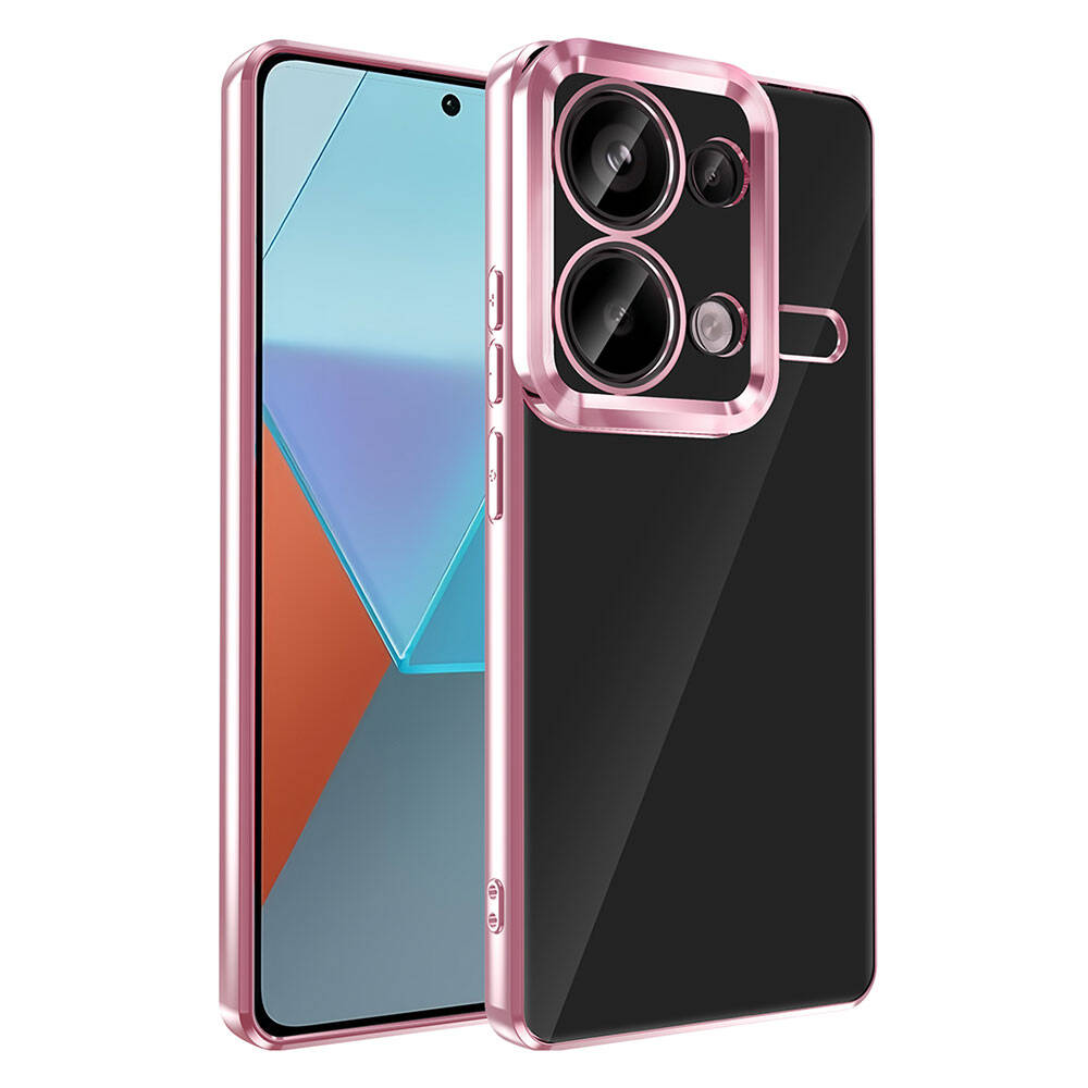 Xiaomi Redmi Note 13 Pro 4G Uyumlu Kılıf Kamera Korumalı Logo Gösteren Zore Omega Kapak