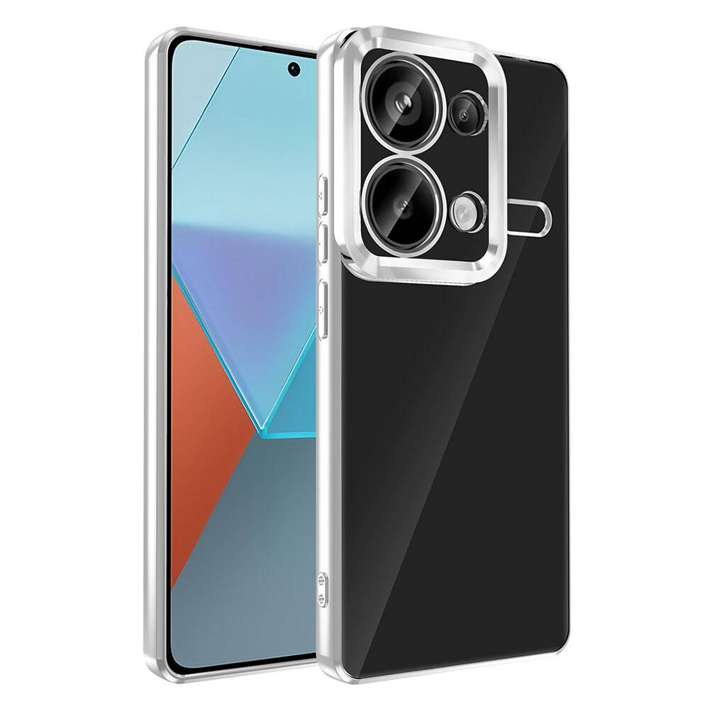 Xiaomi Redmi Note 13 Pro 4G Uyumlu Kılıf Kamera Korumalı Logo Gösteren Zore Omega Kapak
