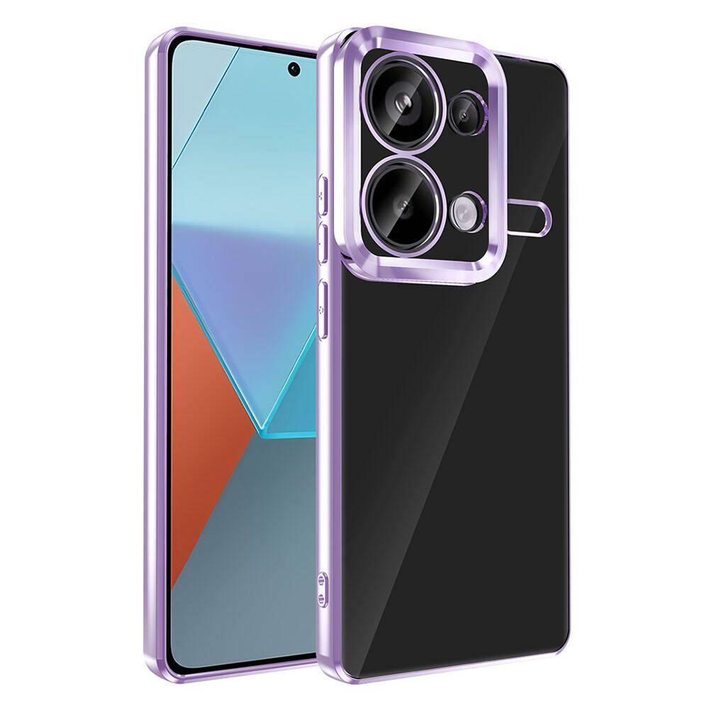 Xiaomi Redmi Note 13 Pro 4G Uyumlu Kılıf Kamera Korumalı Logo Gösteren Zore Omega Kapak