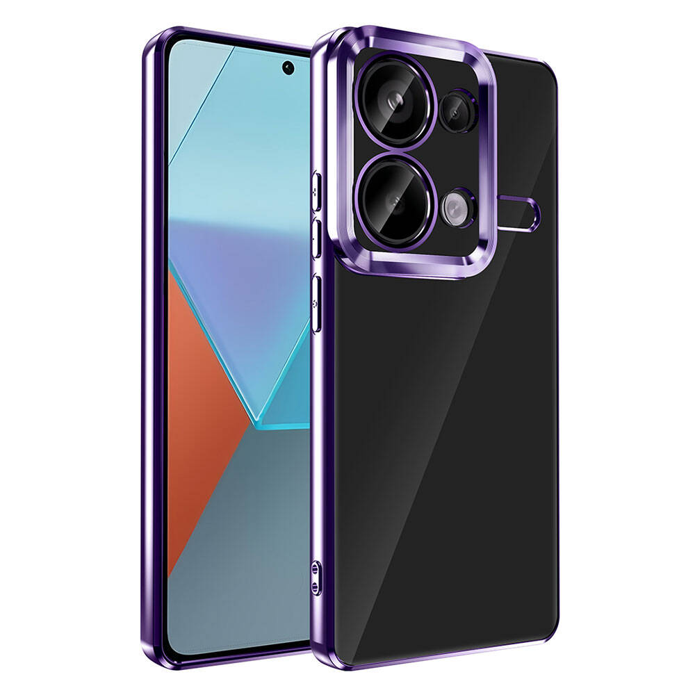 Xiaomi Redmi Note 13 Pro 4G Uyumlu Kılıf Kamera Korumalı Logo Gösteren Zore Omega Kapak