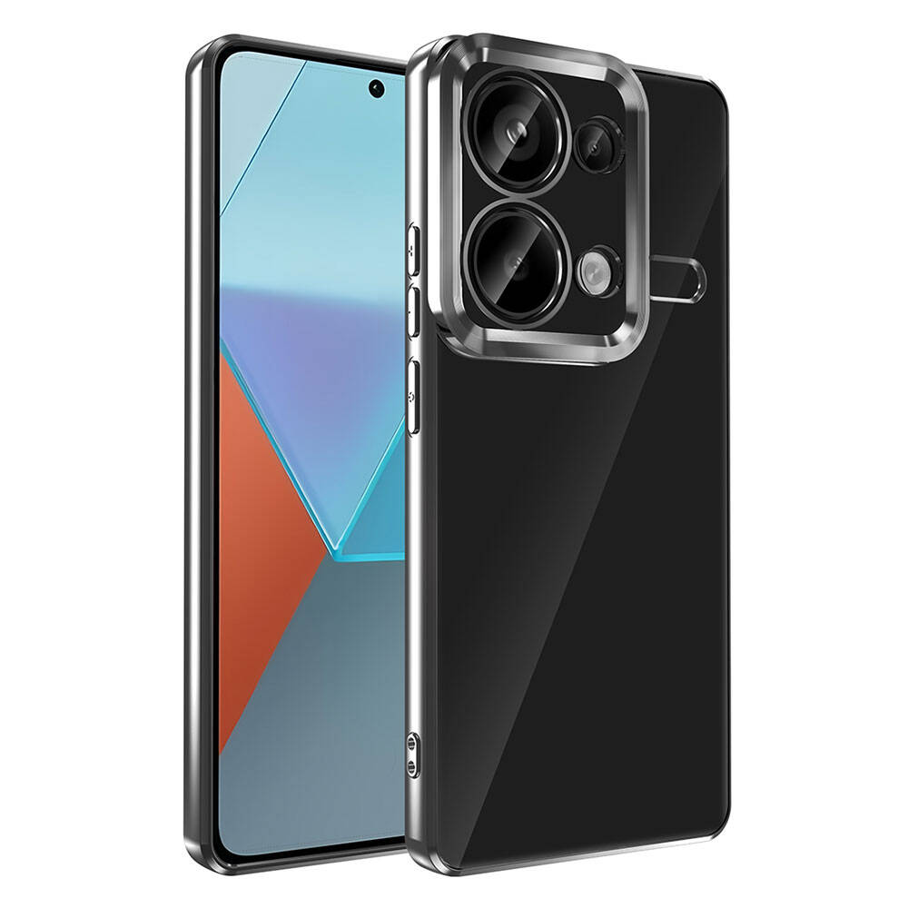 Xiaomi Redmi Note 13 Pro 4G Uyumlu Kılıf Kamera Korumalı Logo Gösteren Zore Omega Kapak