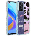 Oppo A96 4G Uyumlu Kılıf Airbag Kenarlı Renkli Desenli Silikon Zore Elegans Kapak