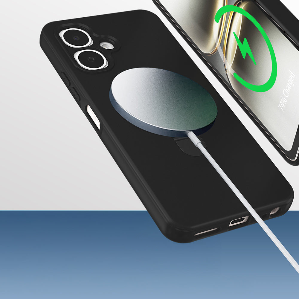 Tecno Spark Go 2 Uyumlu Kılıf M-safe Şarj Özellikli Standlı Zore Samara Kapak