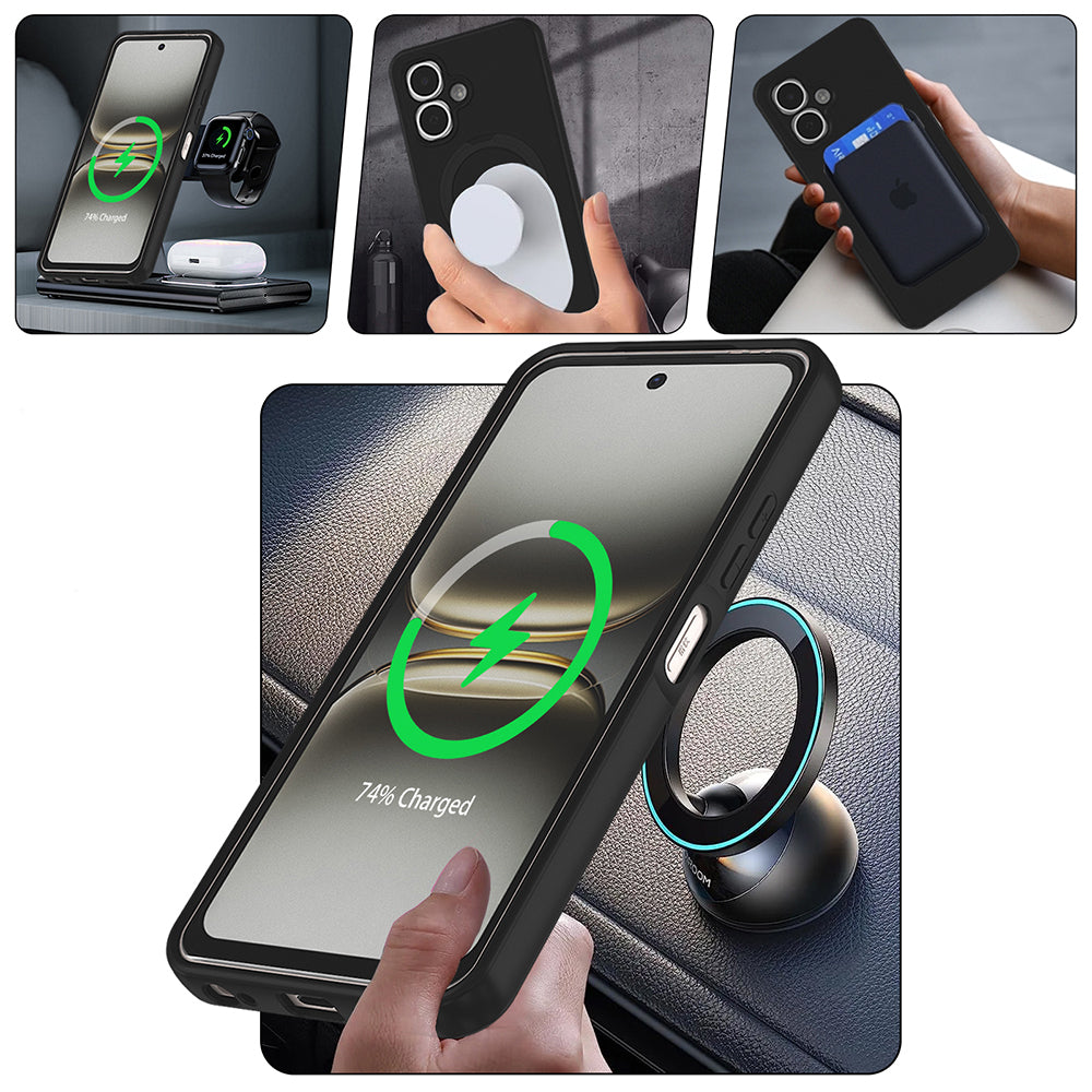 Tecno Spark Go 2 Uyumlu Kılıf M-safe Şarj Özellikli Standlı Zore Samara Kapak