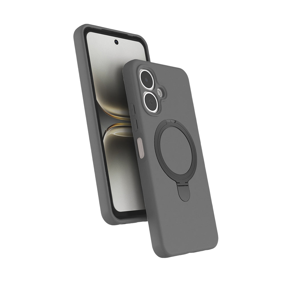 Tecno Spark Go 2 Uyumlu Kılıf M-safe Şarj Özellikli Standlı Zore Samara Kapak