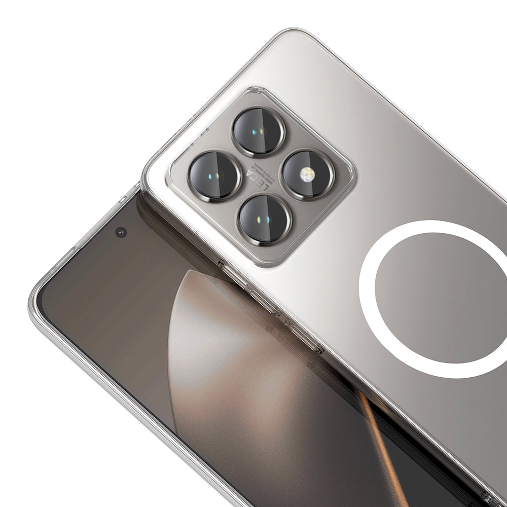 Xiaomi 14T Pro Kamera Korumalı M-Safe Şarj Özellikli Şeffaf Zore London Sert PC Kapak