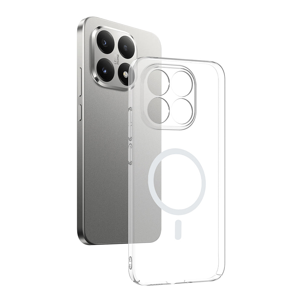 Xiaomi 15T Kamera Korumalı M-Safe Şarj Özellikli Şeffaf Zore London Sert PC Kapak