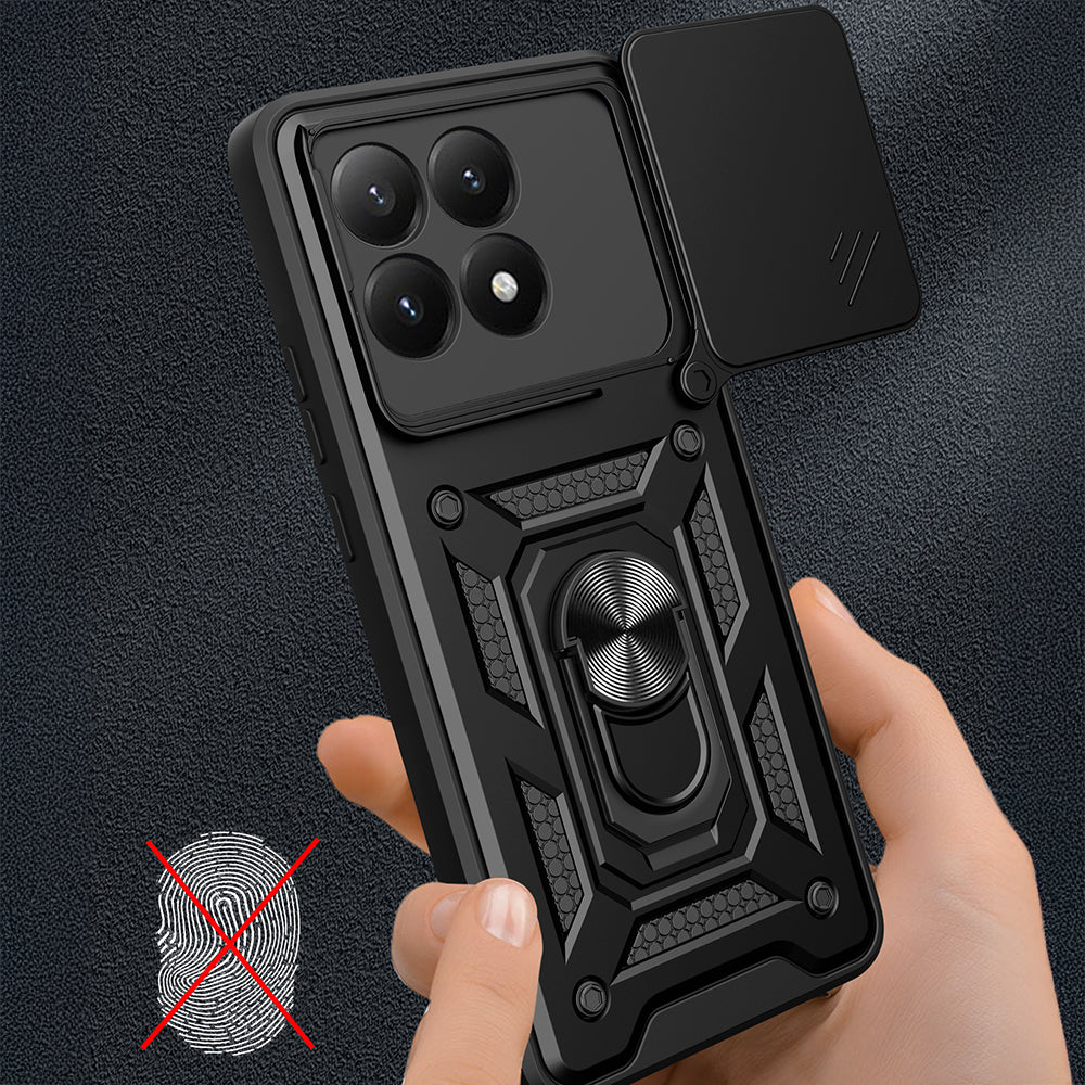 Xiaomi 15T Uyumlu Kılıf Magnetik Standlı Kamera Korumalı Zore Sürgülü Vega Kapak