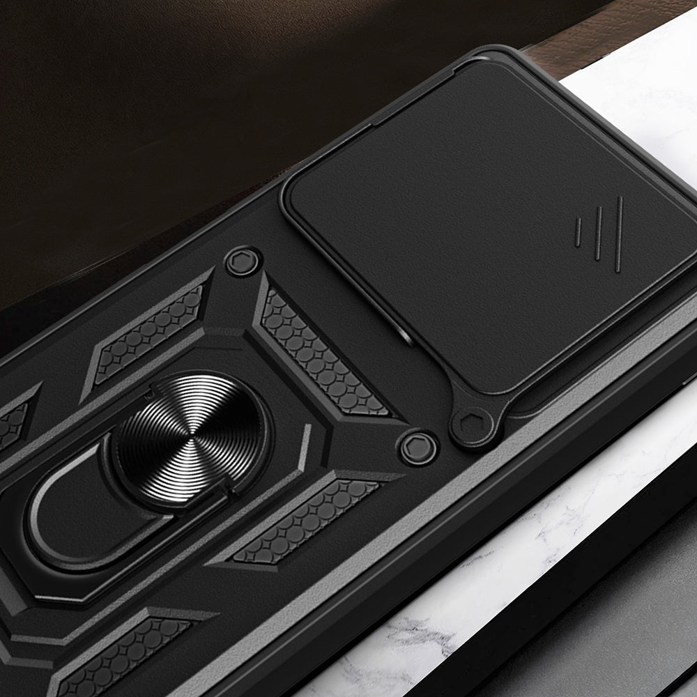 Xiaomi 15T Uyumlu Kılıf Magnetik Standlı Kamera Korumalı Zore Sürgülü Vega Kapak