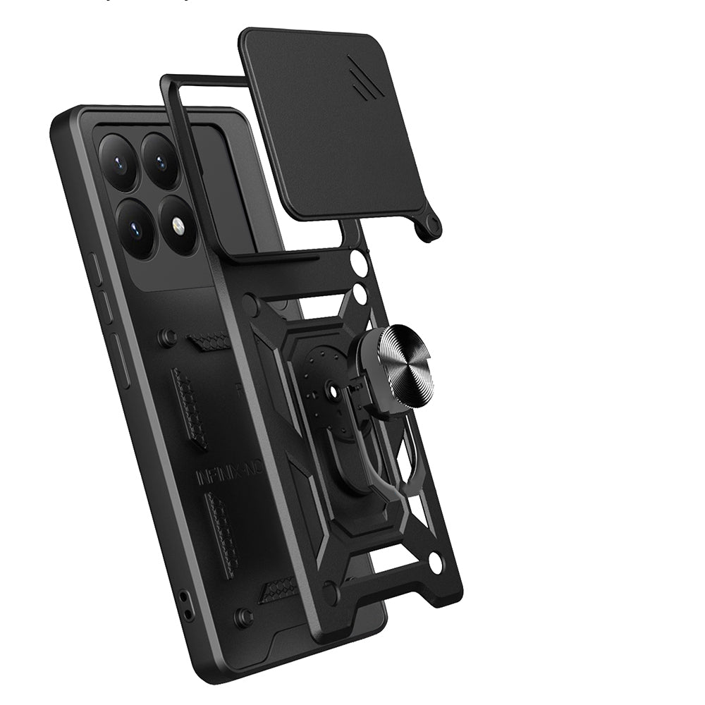 Xiaomi 15T Uyumlu Kılıf Magnetik Standlı Kamera Korumalı Zore Sürgülü Vega Kapak
