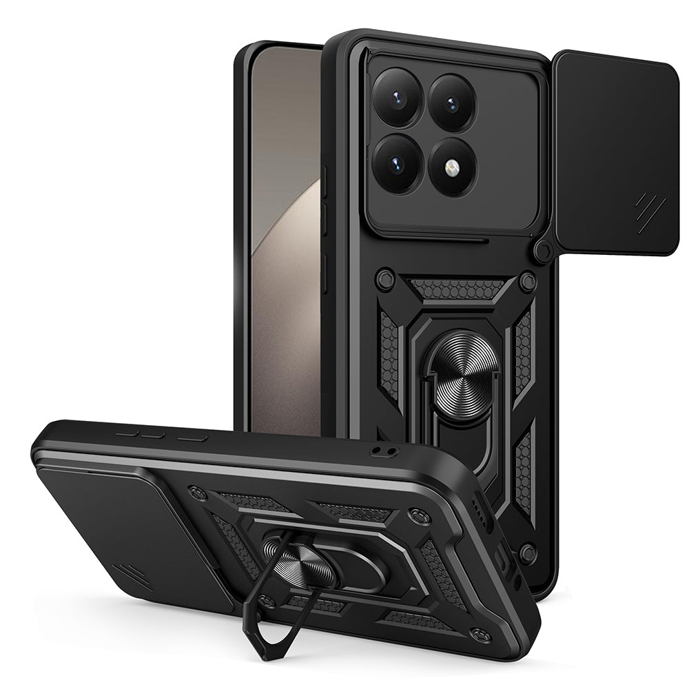 Xiaomi 15T Uyumlu Kılıf Magnetik Standlı Kamera Korumalı Zore Sürgülü Vega Kapak