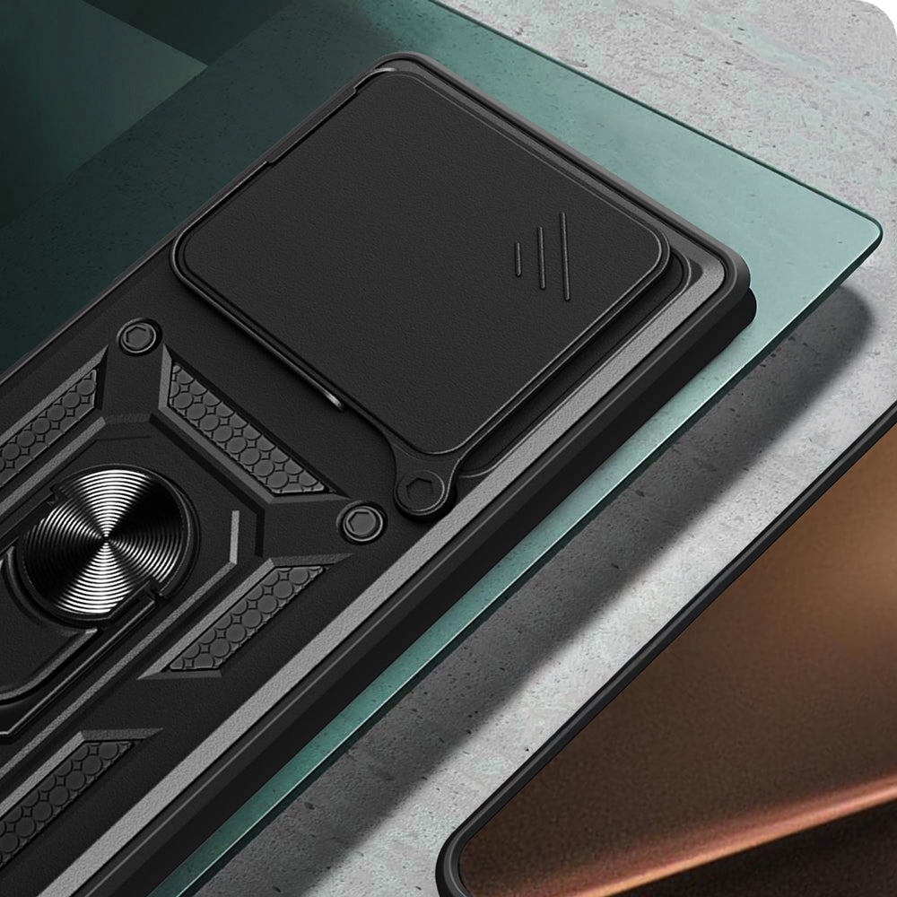 Xiaomi 15T Pro Uyumlu Kılıf Magnetik Standlı Kamera Korumalı Zore Sürgülü Vega Kapak