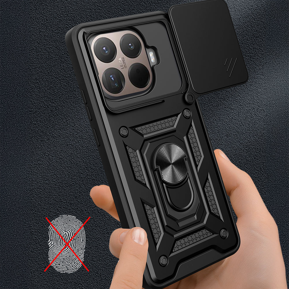 Xiaomi 15T Pro Uyumlu Kılıf Magnetik Standlı Kamera Korumalı Zore Sürgülü Vega Kapak