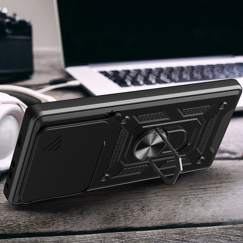 Xiaomi 15T Pro Uyumlu Kılıf Magnetik Standlı Kamera Korumalı Zore Sürgülü Vega Kapak