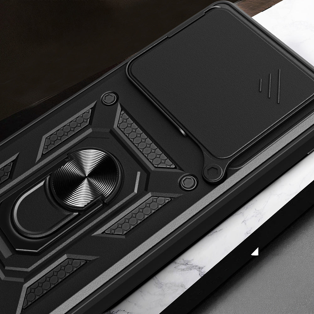 Xiaomi 15T Pro Uyumlu Kılıf Magnetik Standlı Kamera Korumalı Zore Sürgülü Vega Kapak