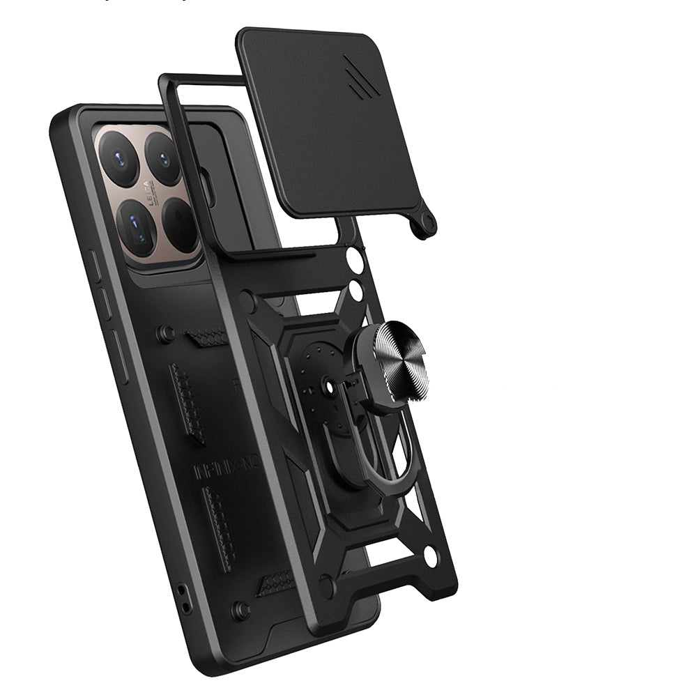 Xiaomi 15T Pro Uyumlu Kılıf Magnetik Standlı Kamera Korumalı Zore Sürgülü Vega Kapak