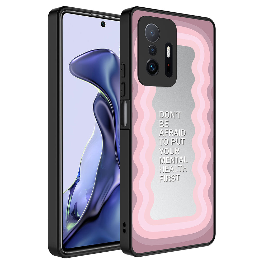 Xiaomi Mi 11T Pro 5G Uyumlu Kılıf Aynalı Desenli Kamera Korumalı Parlak Zore Mirror Kapak