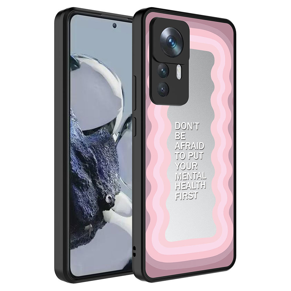 Xiaomi Mi 12T Pro Uyumlu Kılıf Aynalı Desenli Kamera Korumalı Parlak Zore Mirror Kapak