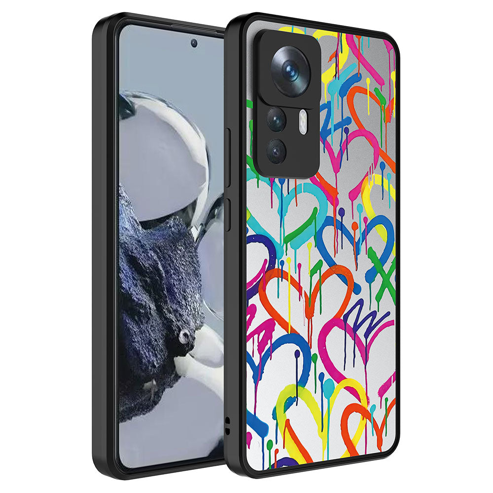 Xiaomi Mi 12T Pro Uyumlu Kılıf Aynalı Desenli Kamera Korumalı Parlak Zore Mirror Kapak