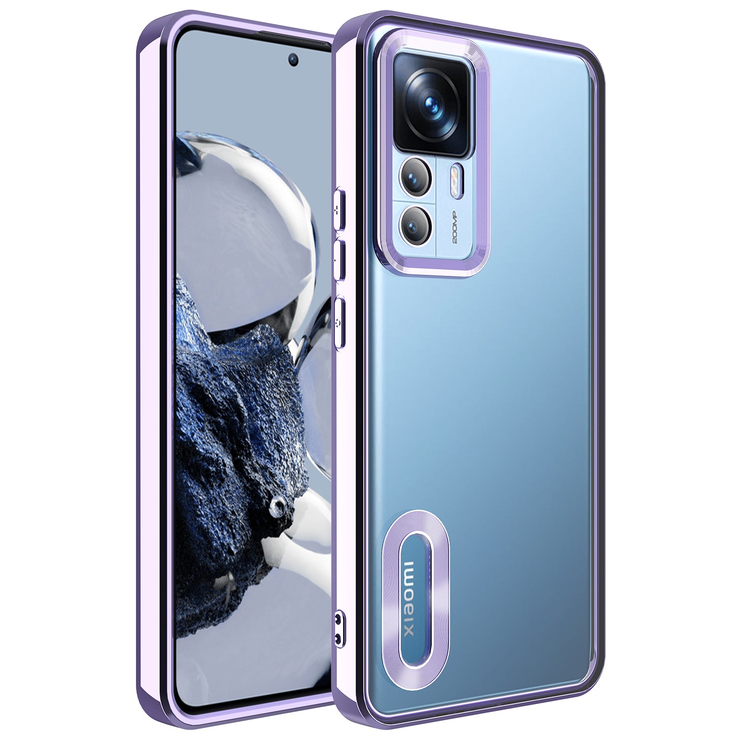 Xiaomi Mi 12T Pro Uyumlu Kılıf Kamera Korumalı Logo Gösteren Zore Omega Kapak