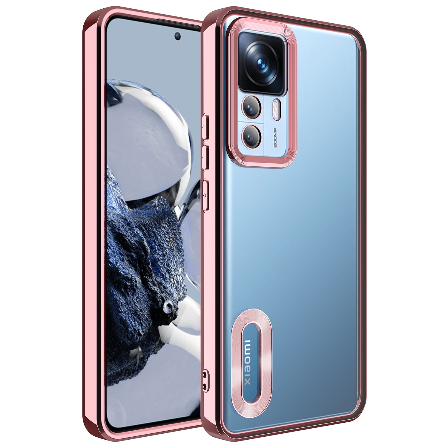 Xiaomi Mi 12T Pro Uyumlu Kılıf Kamera Korumalı Logo Gösteren Zore Omega Kapak