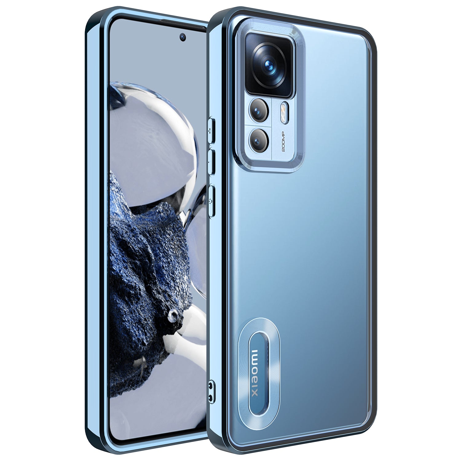 Xiaomi Mi 12T Pro Uyumlu Kılıf Kamera Korumalı Logo Gösteren Zore Omega Kapak